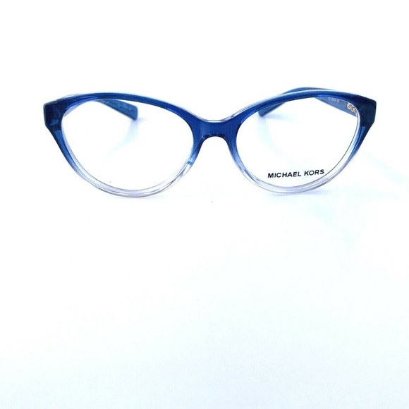 New Michael Kors Frames Blue Clear Acetate Eyeglasses Cat Eye MK8021 3122 50 mm - Picture 5 of 15